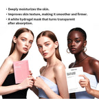 Three diverse women with glowing skin holding Lakerain Bio-Collagen Deep Hydration Mask packages